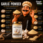 GreatMiller Garlic Powder made from premium dehydrated garlic for rich flavor and natural freshness