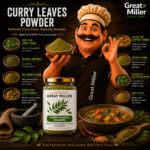 GreatMiller Curry Leaves Powder made from premium dried curry leaves for authentic flavor and natural goodness