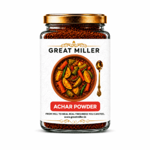 GreatMiller Achar Powder pack with aromatic spices used for preparing traditional Indian homemade pickles and achar