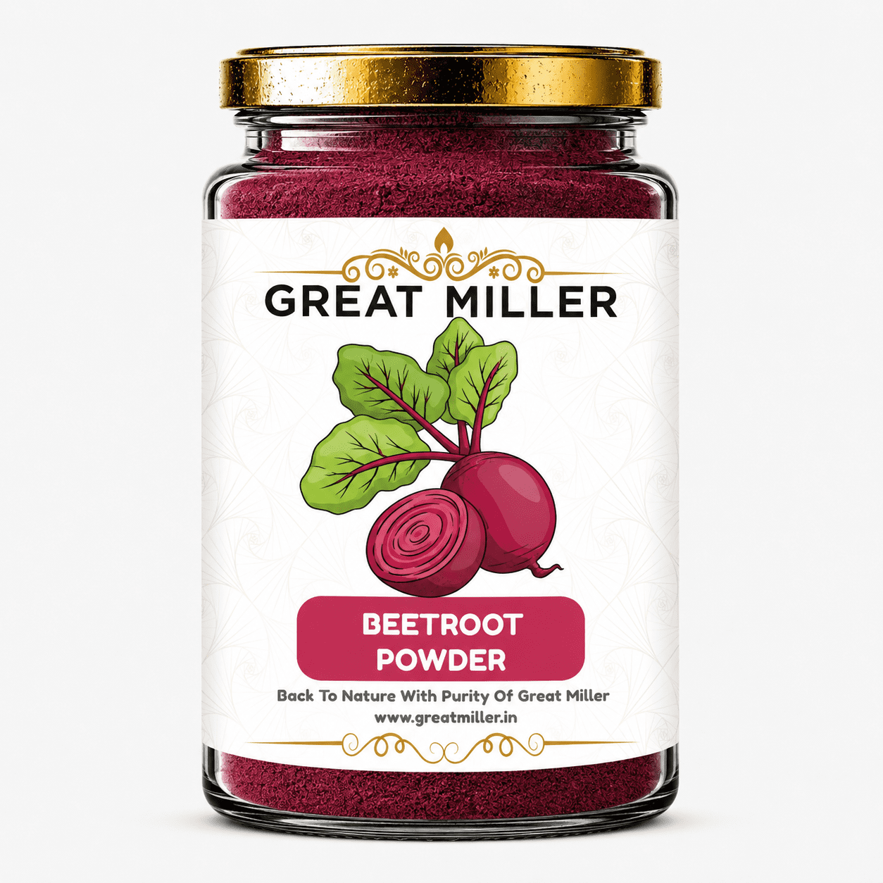 GreatMiller Beetroot Powder – Pure Natural Beetroot Powder for Skincare & Face Packs