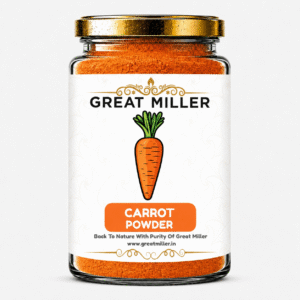 GreatMiller Carrot Powder pack made from dried and finely ground carrots for skincare, face packs, and natural beauty use