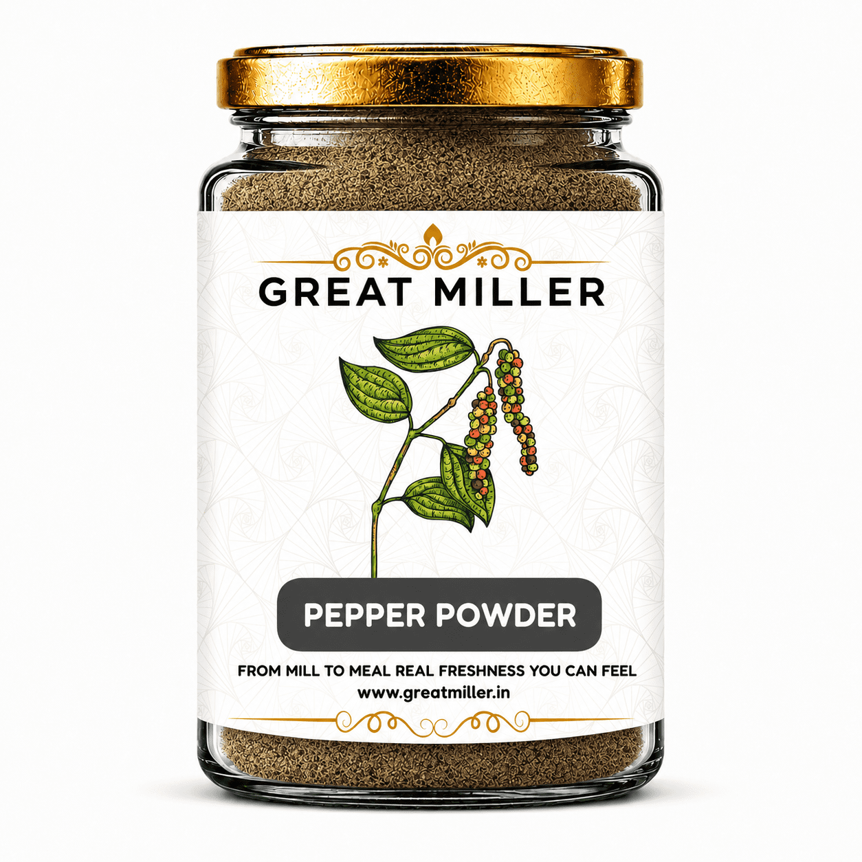 GreatMiller Black Pepper Powder – Pure Aromatic Pepper Spice for Cooking & Seasoning