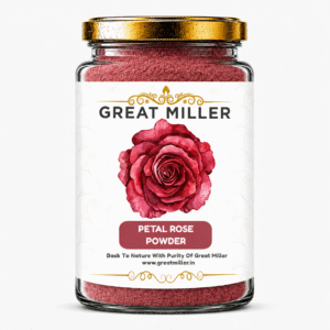 GreatMiller Rose Petal Powder pack made from dried and finely ground rose petals for skincare, herbal use, and natural recipes