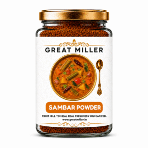 GreatMiller Sambar Powder pack with roasted South Indian spices used for preparing traditional Kerala and Tamil-style sambar