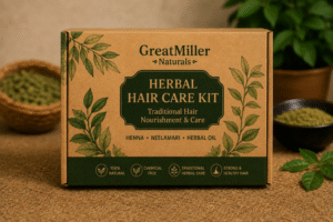 GreatMiller Herbal Black Hair Combo natural henna and neelamari hair colour kit