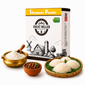 Premium Kerala idiyappam powder made from finely ground roasted rice flour for soft string hoppers and traditional South Indian dishes