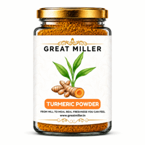 GreatMiller Erode Turmeric Powder pack made from premium quality turmeric sourced from Erode for cooking and traditional recipes