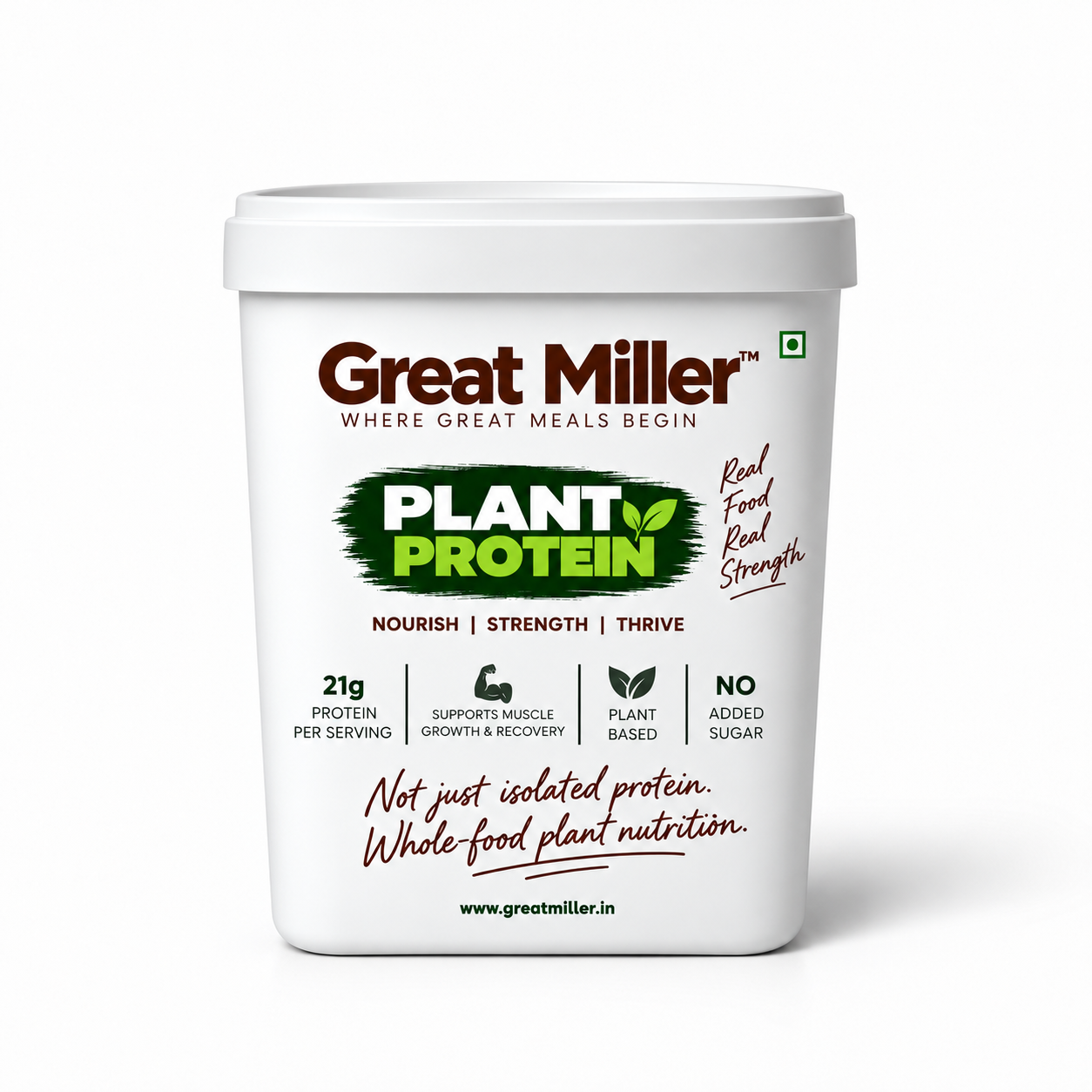 GreatMiller Plant Protein Powder | Whole-Food Plant Protein Blend