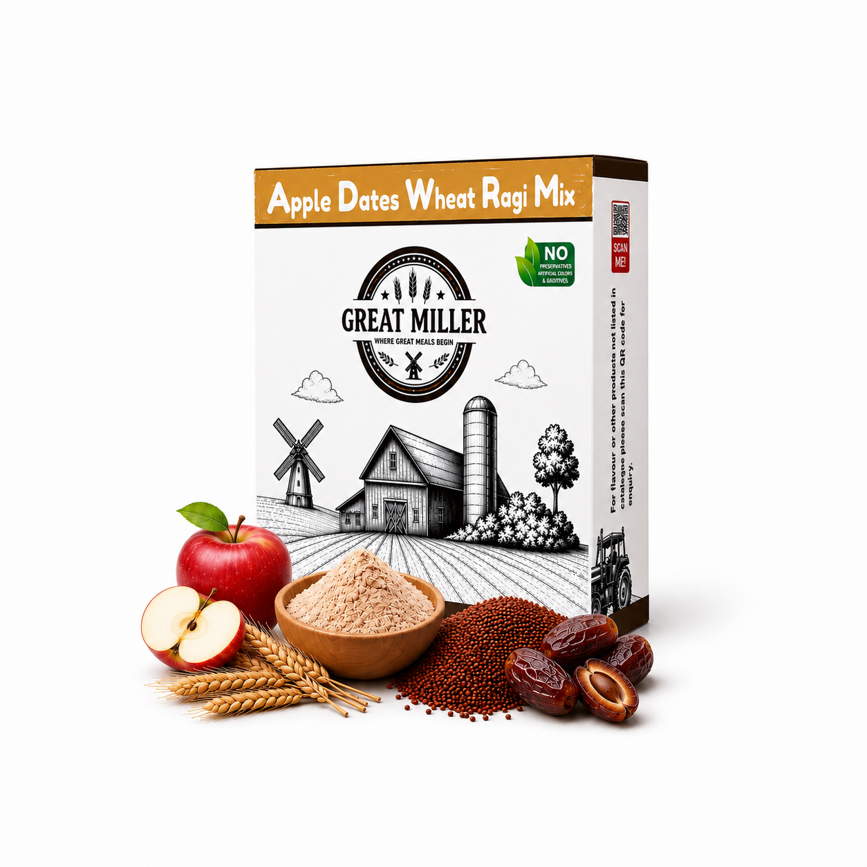 GreatMiller Apple Dates Ragi Wheat Mix
