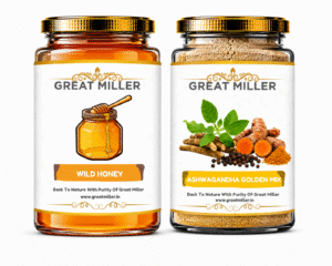 GreatMiller Ashwagandha Turmeric Pepper Golden Mix with Wild Honey – Natural Wellness Blend