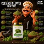 GreatMiller Coriander Leaves Powder made from premium dried coriander leaves for natural aroma and flavor