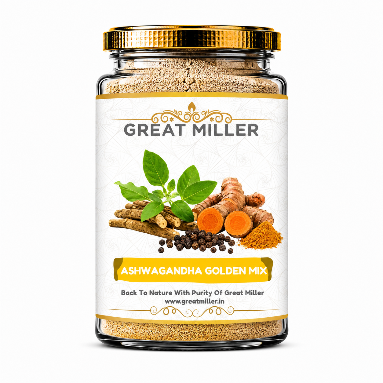 GreatMiller Ashwagandha Turmeric Pepper Golden Mix