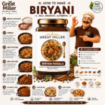 GreatMiller Kerala Style Biriyani Masala spice blend pack for preparing authentic chicken, mutton, and vegetable biriyani.