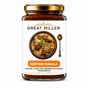 GreatMiller Kerala Style Biriyani Masala spice blend pack for preparing authentic chicken, mutton, and vegetable biriyani.