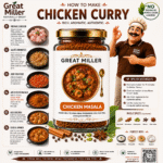 GreatMiller Chicken Masala Powder jar with aromatic Kerala-style chicken curry spice blend for rich, flavorful chicken dishes.