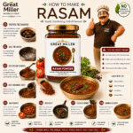 GreatMiller Traditional Rasam Powder made with a balanced blend of aromatic spices for preparing authentic South Indian rasam.