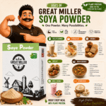 GreatMiller Soya Chunk Powder – High Protein Plant-Based Nutrition Powder for Healthy Drinks and Recipes